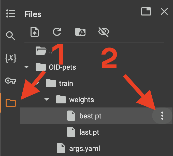 Download button in Google Colab