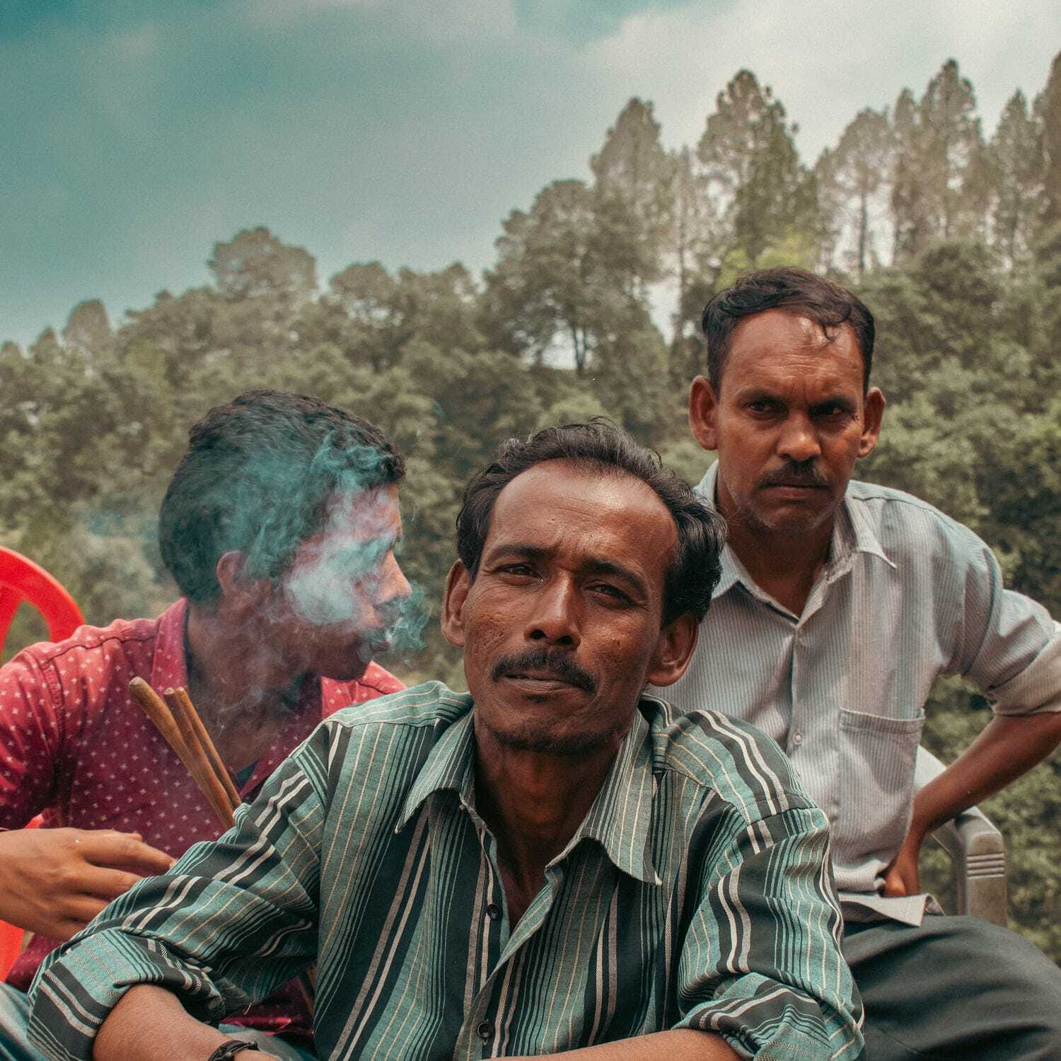 A group of men wearing shirts